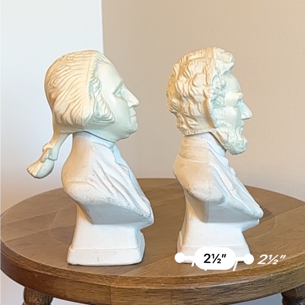 Avon President George Washington Abraham Lincoln Aftershave Bottles 1970s Models - Picture 5 of 14